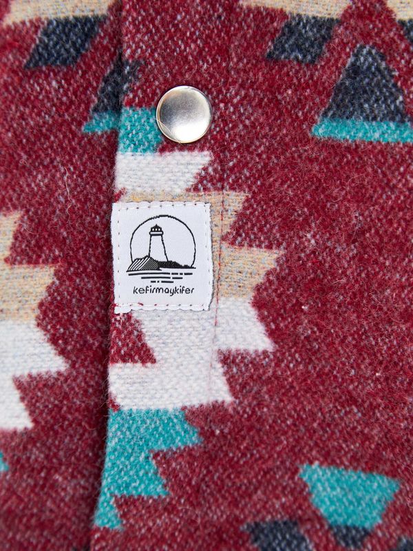 Рубашка Этно вишнево-бирюзовая - фото 10