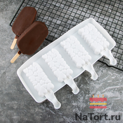 Форма силиконовая  «Эскимо Романтика», 4 ячейки