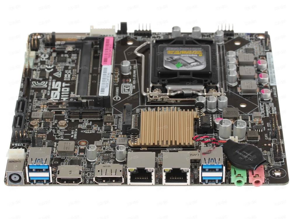 Мат. плата ASUS H110T LGA1151 &lt;H110&gt; HDMI+DP 2xGbLAN SATA Mini-ITX 2DDR4 SODIMM