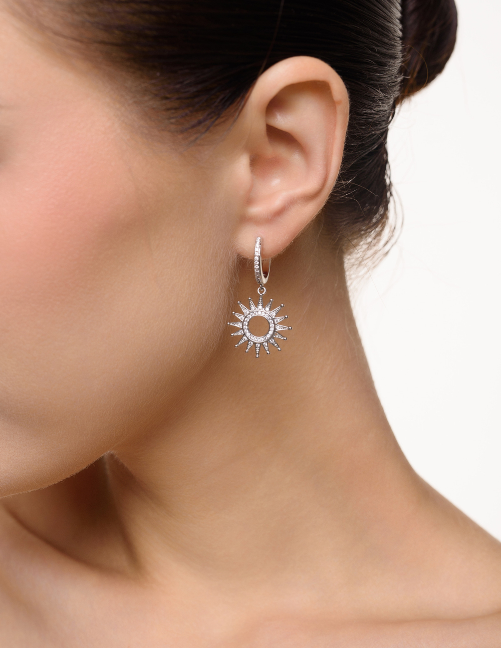 Серьги "Sun Royal" с тигровым глазом Silver