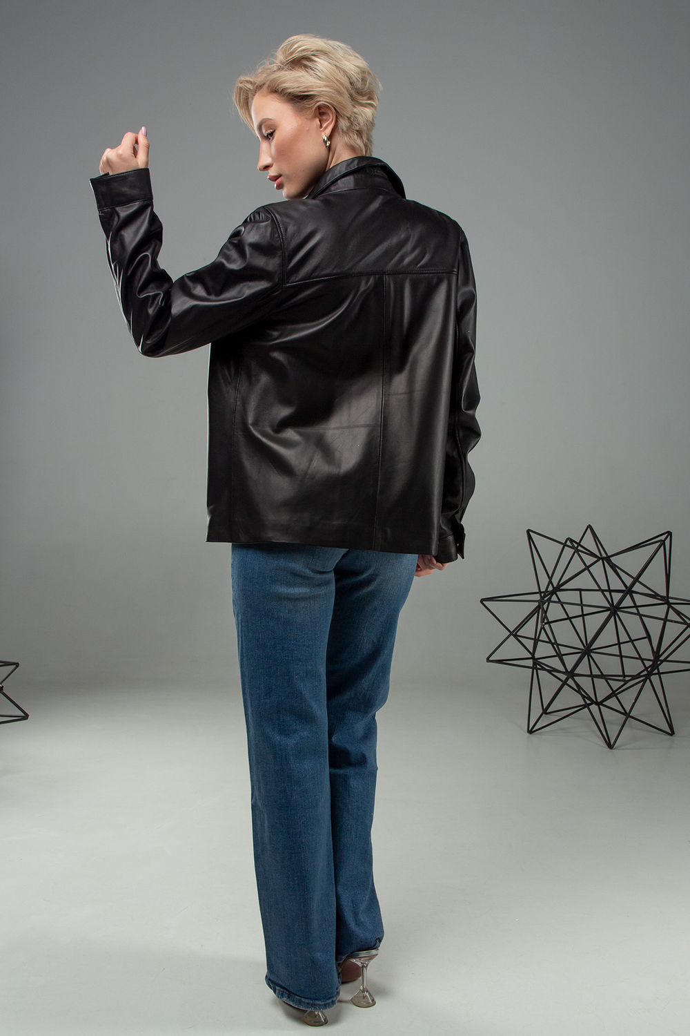 Куртка кожаная TONY GRAZZA, 515, черный