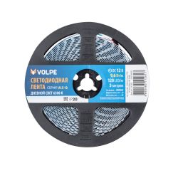 ULS-Q330 2835-120LED-m-8mm-IP20-DC12V-9.6W-m-5M-6500K Гибкая светодиодная лента на самоклеящейся основе. Катушка 5 м. в герметичной упаковке. Дневной свет6500K. ТМ Volpe.