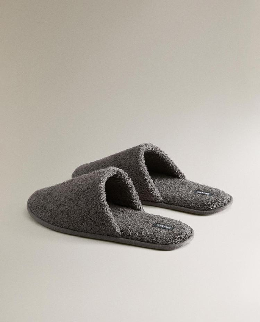 ZARA HOME ДОМАШНИЕ ТАПОЧКИ, ТЕМНО-СЕРЫЙ