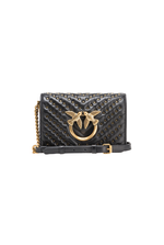 MINI LOVE BAG CLICK CHEVRON STUDS – black-antique gold