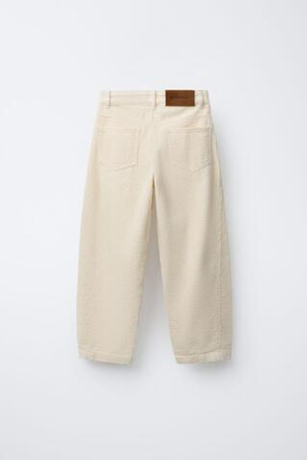 ZARA Х BENSIMON ® ВЕЛЬВЕТОВЫЕ БРЮКИ, ЦВЕТ СЛИВОЧНОГО МАСЛА