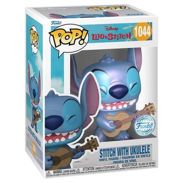 Фигурка Funko POP! Disney Lilo & Stitch Stitch w/Ukulele (PRL) (Exc) (1044) 82880 (10013160/140125/5015748/2, ВЬЕТНАМ)
