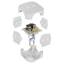 Разветвитель электрический ЭРА SP-4-USB-W на 4 розетки + 2xUSB 2400mA без заземления 10А белый | Электротовары