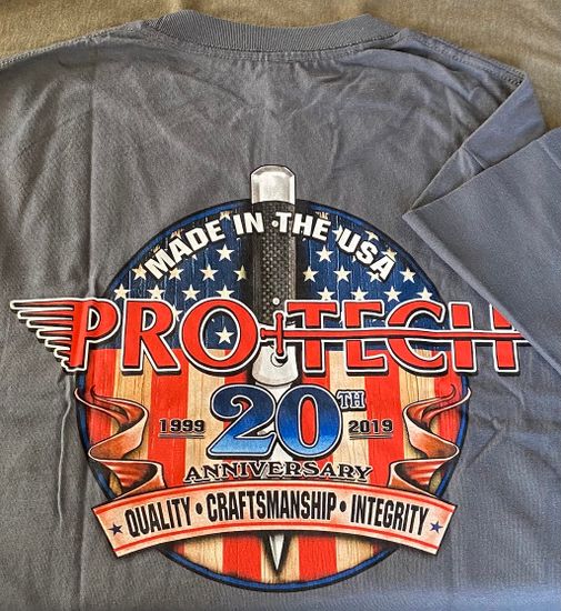 Футболка мужская серая ProTech Knives USA, размер XL