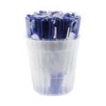 Ручка шариковая СТАММ "РШ 800" синяя, 0,7мм, прозрачный корпус