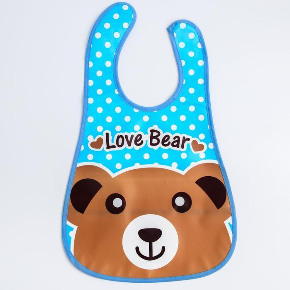 1890561 Нагрудник с карманом для мальчика, непромокаемый, на липучке, цвета МИКС