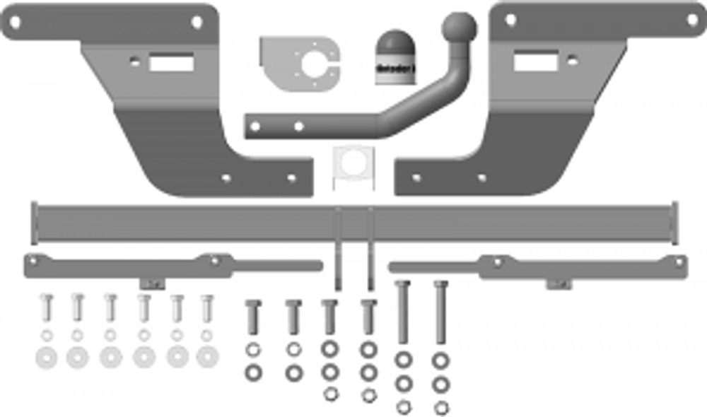 Фаркоп Motodor Ford Focus 2 Универсал 2004-2010 (оцинк. Шар) арт.90708-A