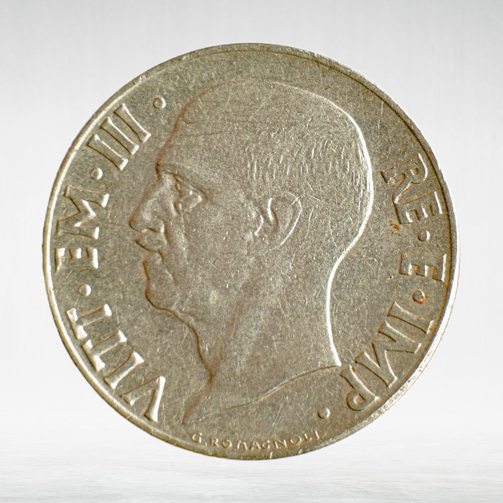Italy 20 Centesimi 1942 R "Head of Italy with Fasces – Victor Emmanuel III", XF