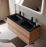 Тумба подвесная SANCOS Urban 1190х450х550, c двумя ящиками оснащенными доводчиками, дуб галифакс натуральный , арт. UR120-2EG