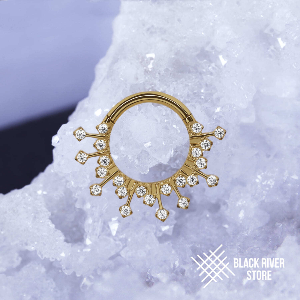 Кликер Effulgent Crystal PVD Yellow 1.2мм