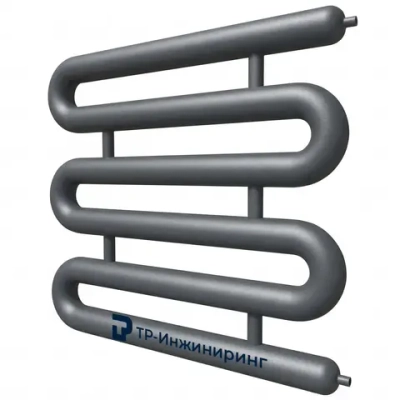 Регистр отопления РЗЭ-6x57x3,0-8000 шестирядный змеевиковый с эллиптическими заглушками