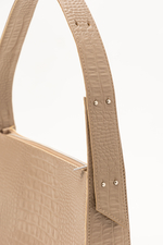 Louis Lefevre Сумка женская натуральная кожа через плечо багет бежевая