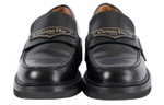 DIOR Boy Leather Logo Loafers Women"s Black