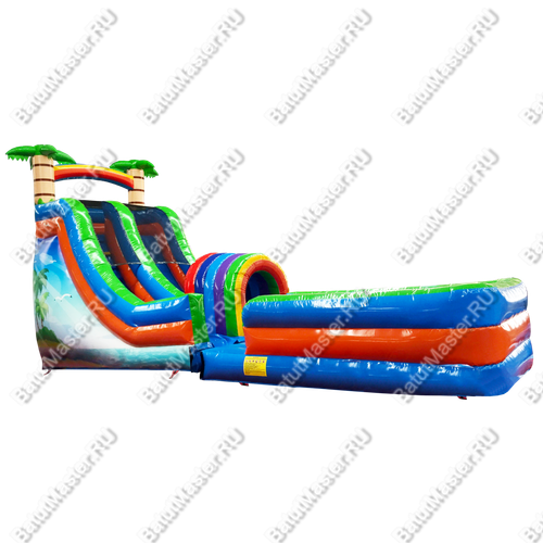 Батут-горка "Райский остров" 8*4*5.5 м