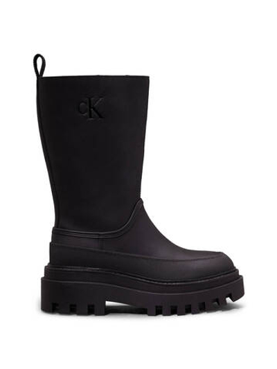 Кожаные резиновые сапоги CALVIN KLEIN JEANS - черный(YW0YW01559)