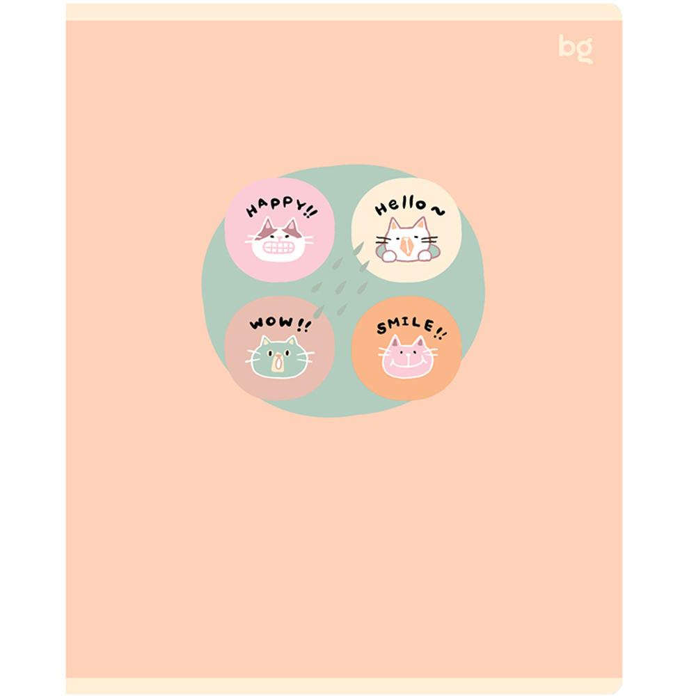 Тетрадь общая BG "Smile", А5, 48 листов в клетку, на скрепке