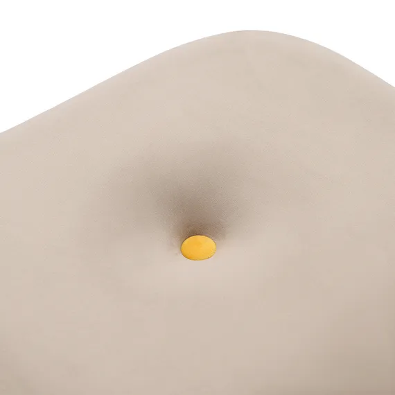 Пуф Pea, велюр, бежевый/желтый