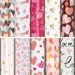 Бумага упаковочная "Love Story", 70x100 см, 10 дизайнов ассорти, ЗОЛОТАЯ СКАЗКА, 591916, 1шт
