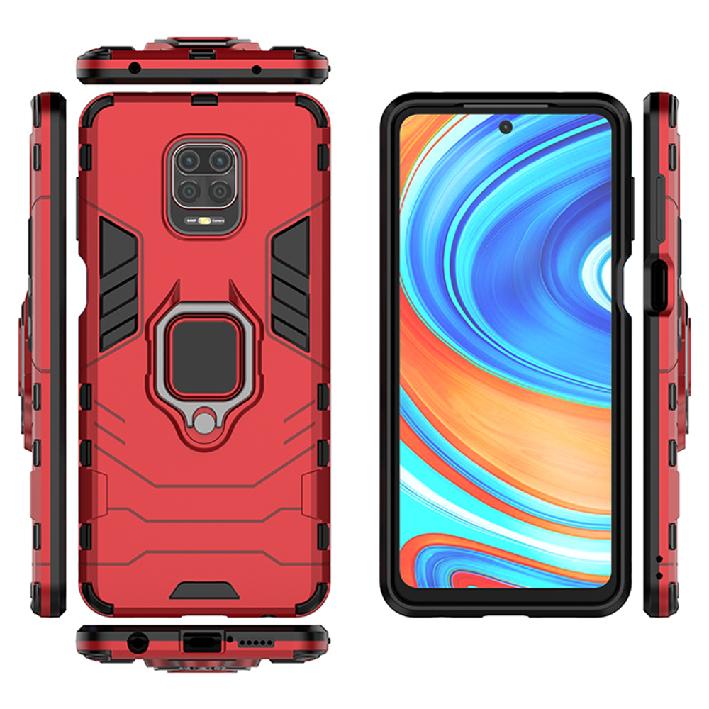 Противоударный чехол с кольцом Panther Case для Xiaomi Redmi Note 9 Pro / 9 Pro Max / Note 9S