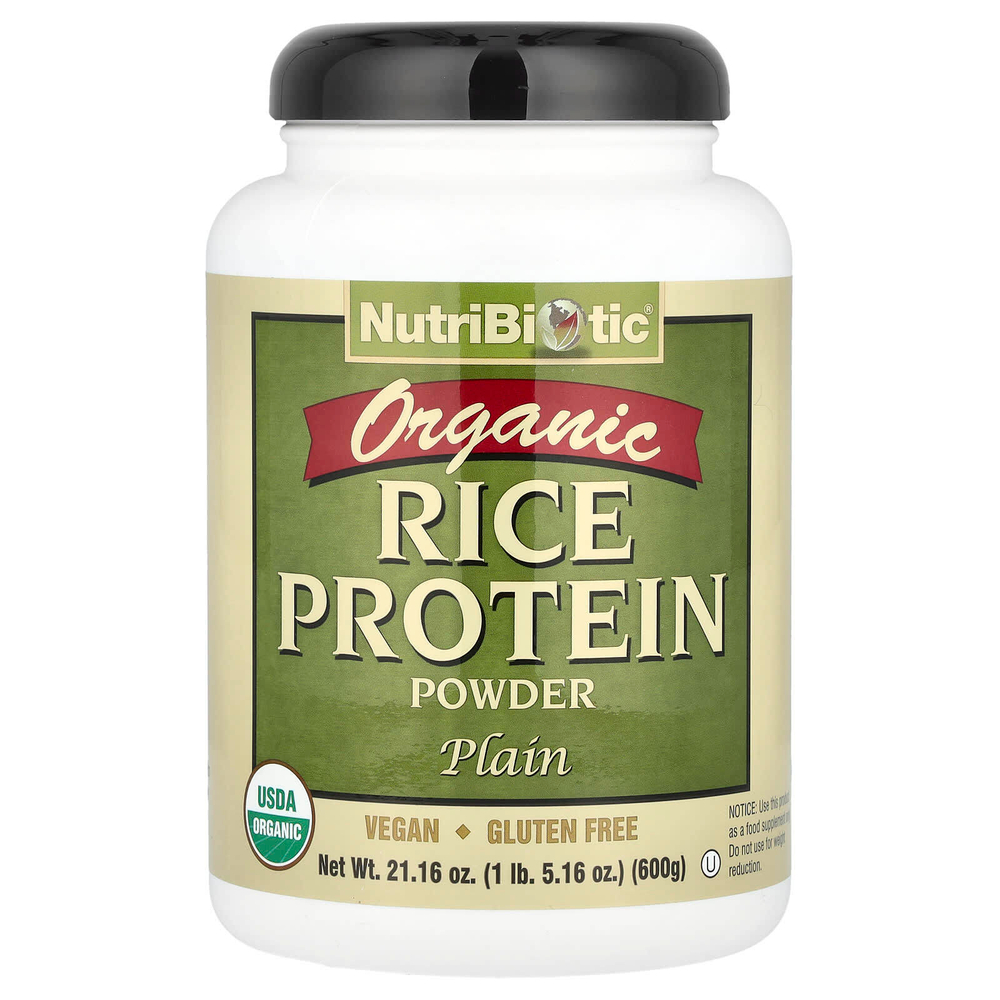NutriBiotic, Сырой органический рисовый белок, 600 г