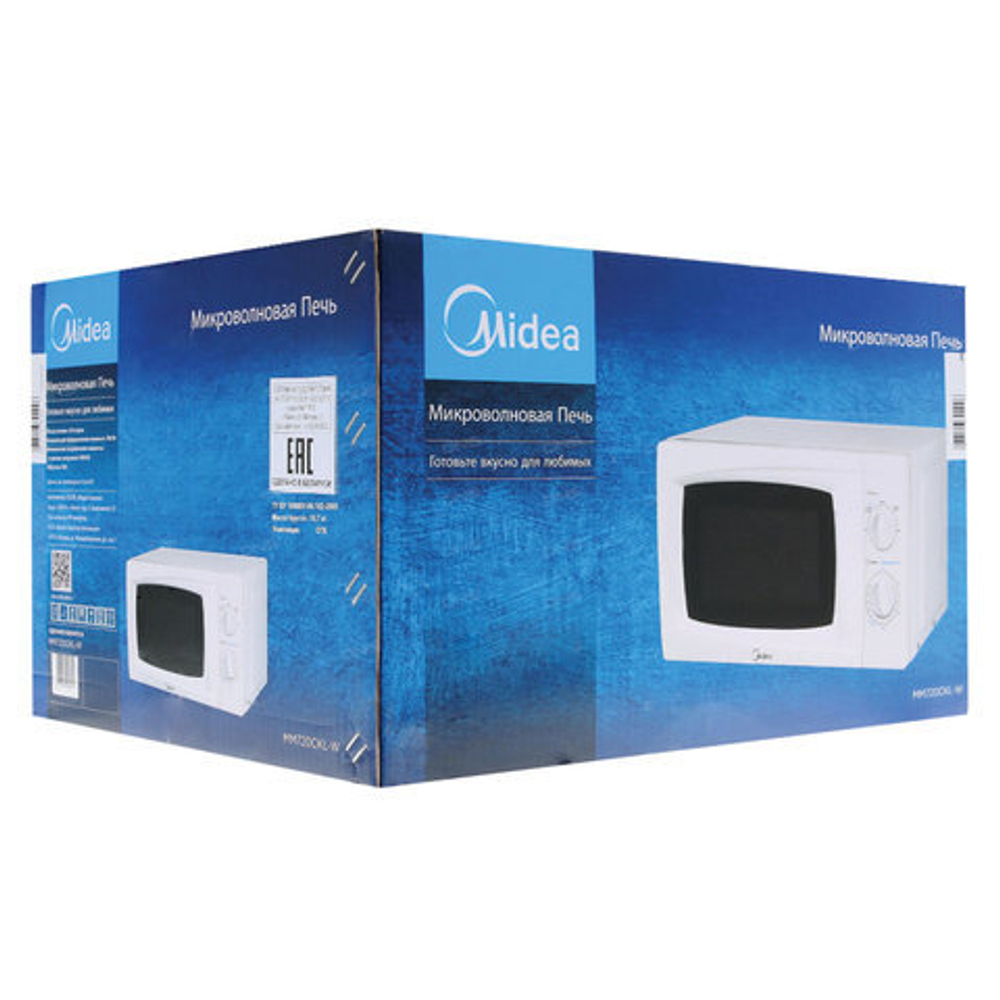 Микроволновая печь MIDEA MM720CKL-W объем 20 л, мощность 700 Вт, механическое управление