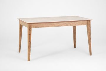 Стол Франк (дуб/нога светлый дуб с чёрной патиной/столешница керамика жемчуг)