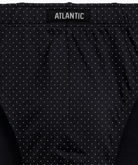 Мужские трусы (3шт) слипы спорт Atlantic 3MP-178, хлопок, черный + изумрудный + черный