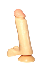 Фаллос-реалистик на присоске 18,5 см (Цвет: телесный)