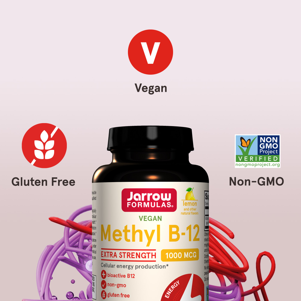 Jarrow Formulas, метил B12, лимон, 1000 мкг, 100 жевательных таблеток