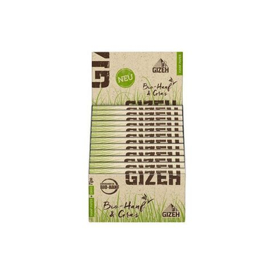 Набор бумага блок "Gizeh" Organic Hemp & Grass KS Slim 14г/м+Фильтры 34л*24шт