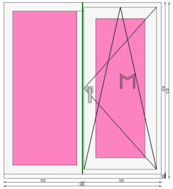 Пластиковое окно 1200 х 1100 ТермА Эко + Москитная сетка