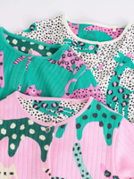 Комбинезон / Cлип для малышей Next B76-747, 3 шт., Розовый, Зеленый