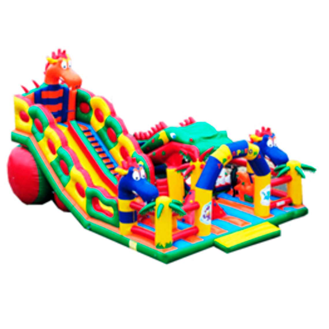 Индивидуальный пошив батута «3 дракона» с изменением общей высоты и уменьшением ширины