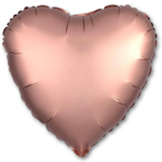 Шар фольгированный Сердце 45 см (Розовое Золото)