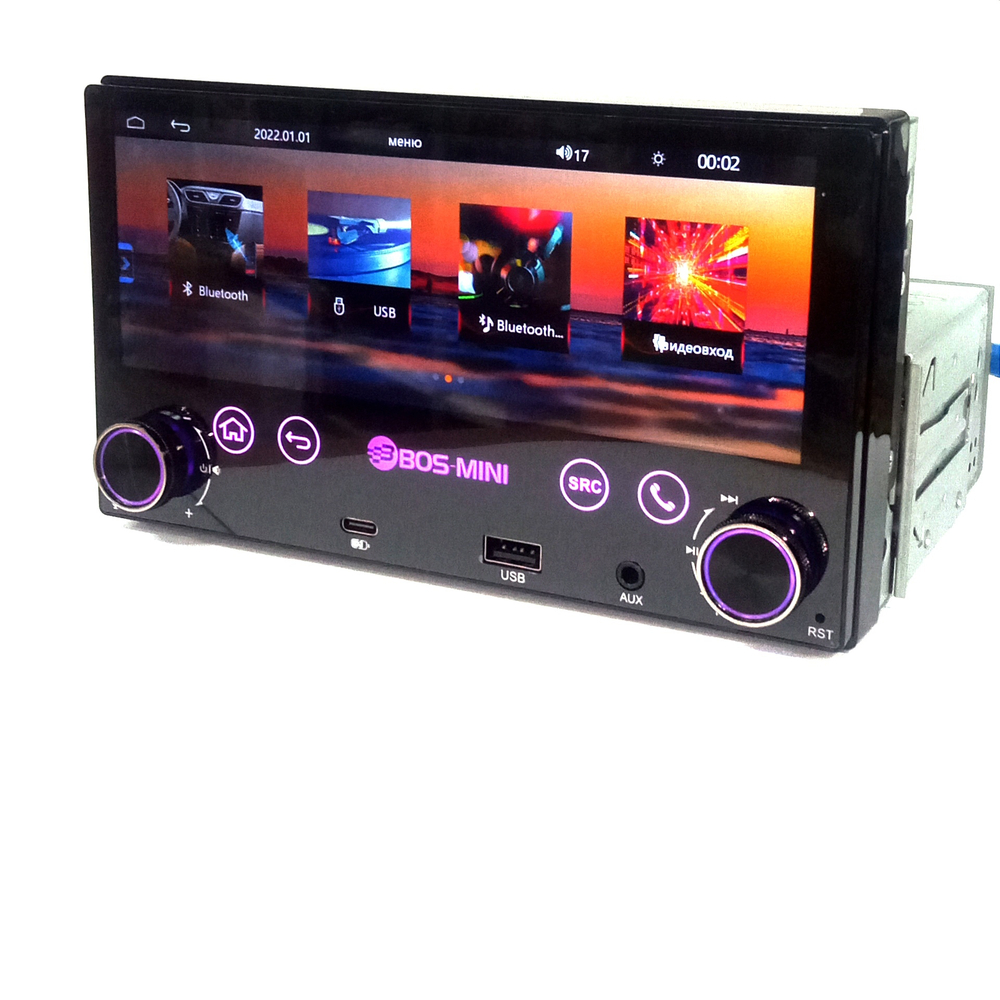 Автомагнитола 1DIN с экраном 6.86" Android Wi-Fi BOS-MINI BOS-N638DP5