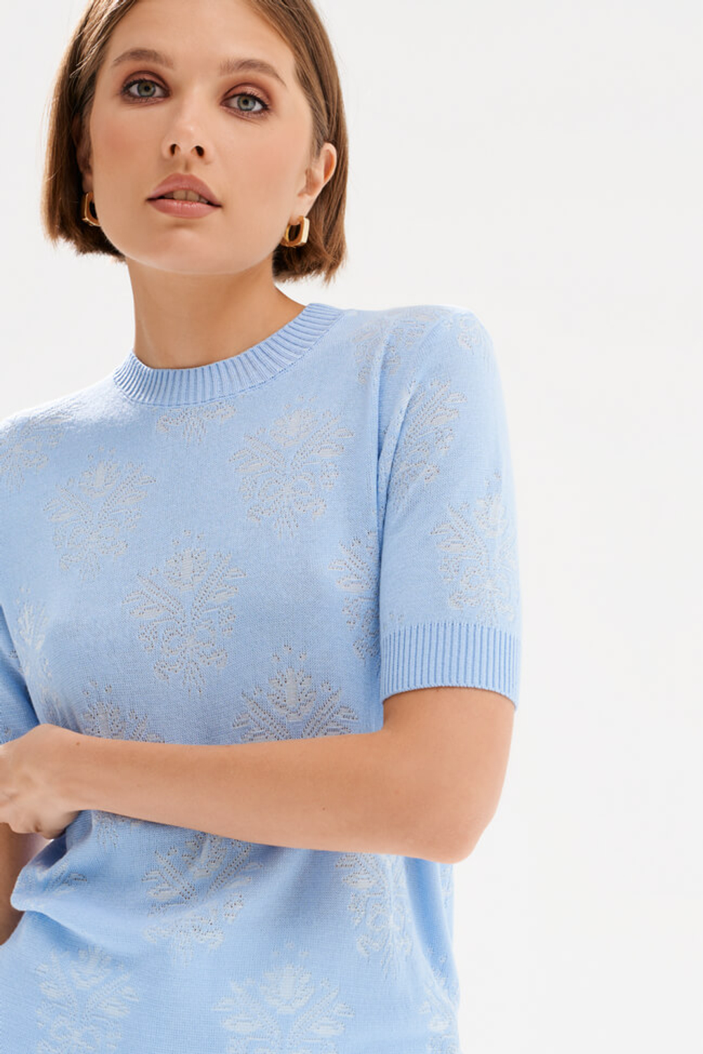 23536 Джемпер женский (голубой)