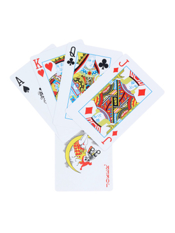 Карты игральные пластиковые, колода 55 шт., 6.5×9×2 см, МИКС
