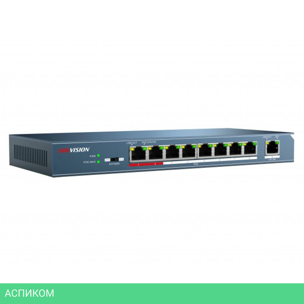 Коммутатор Hikvision DS-3E0109P-E/M(B)