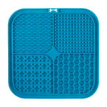 Коврик лизательный для животных силиконовый с лопаткой "Гурман", голубой, 200*200*9мм, Triol