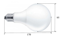 Лампа светодиодная 15W R95 E27 - цвет в ассортименте