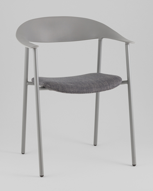 Стул Eila с подушкой пластик серый