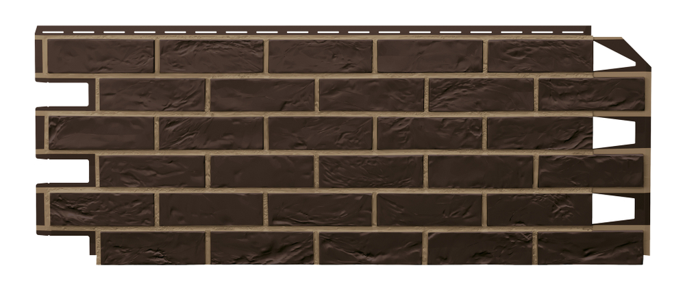 Панель отделочная Vilo Brick DARK BROWN с фугой