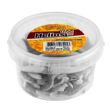 Виброхвост несъедоб. Catcher 2,75'/7 см White & Sparkles 100шт. (HS-1-002-N) Helios