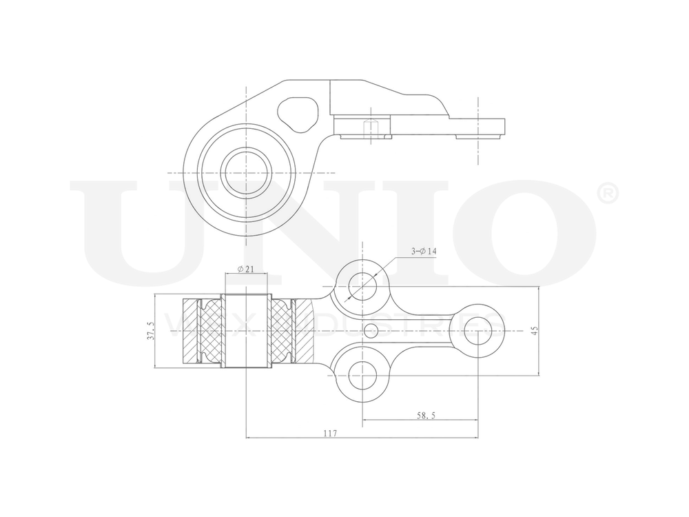Сайлентблок задний переднего нижнего рычага UNIO RMP-20353