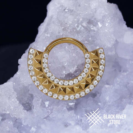 Кликер Forgotten Crown Crystal PVD Yellow 1.2мм