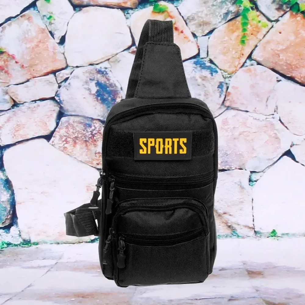 Сумка мужская «Cross Body», 4 кармана, цвет черный, 28*17*6см